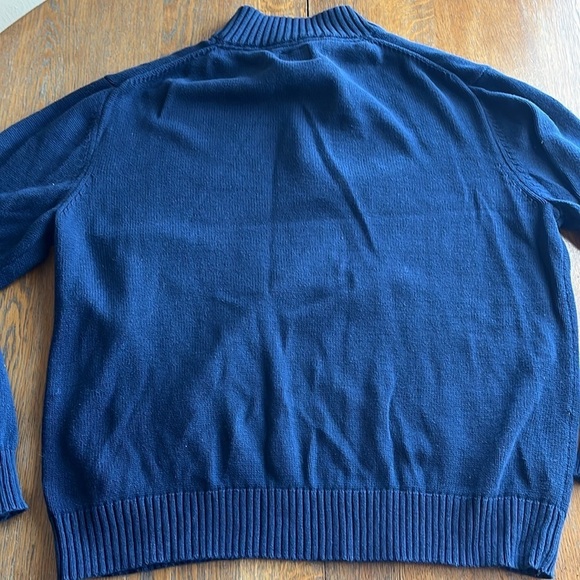 St John's Bay Men’s Navy Blue Quarter Zip Up Sweater Size XXL Long Sleeves - Picture 10 of 13